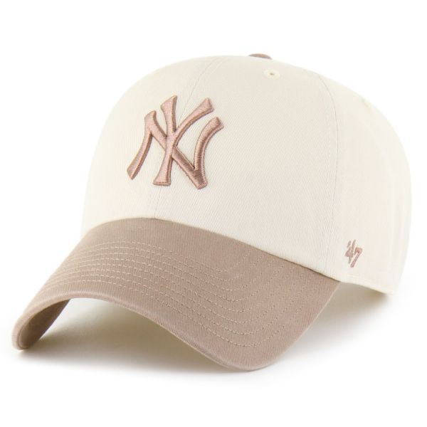 47 Brand Strapback Cap - CLEAN UP New York Yankees beige