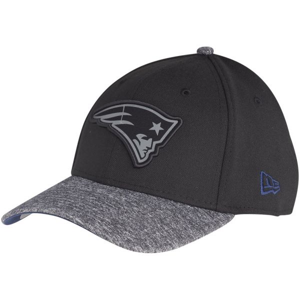 New Era 39Thirty Cap - GREY New England Patriots schwarz