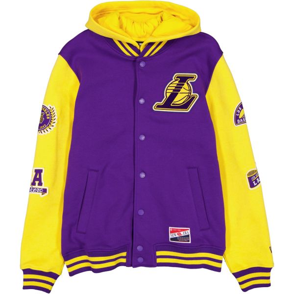 New Era Midweight Hooded Fleece Veste Los Angeles Lakers