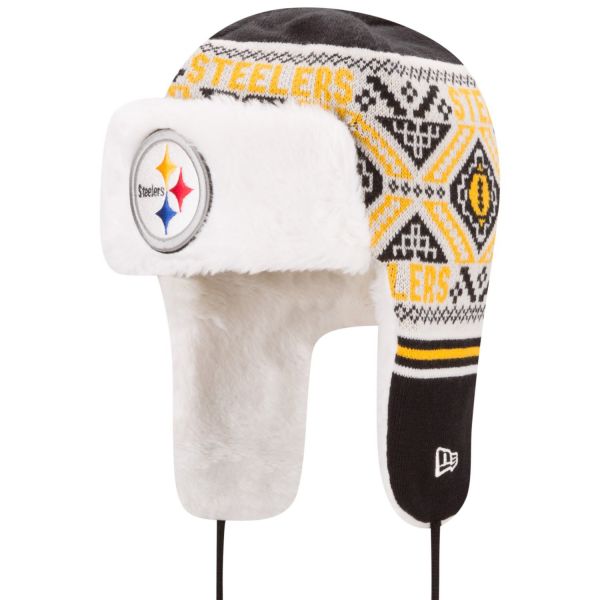New Era Winter Hat FESTIVE TRAPPER - Pittsburgh Steelers