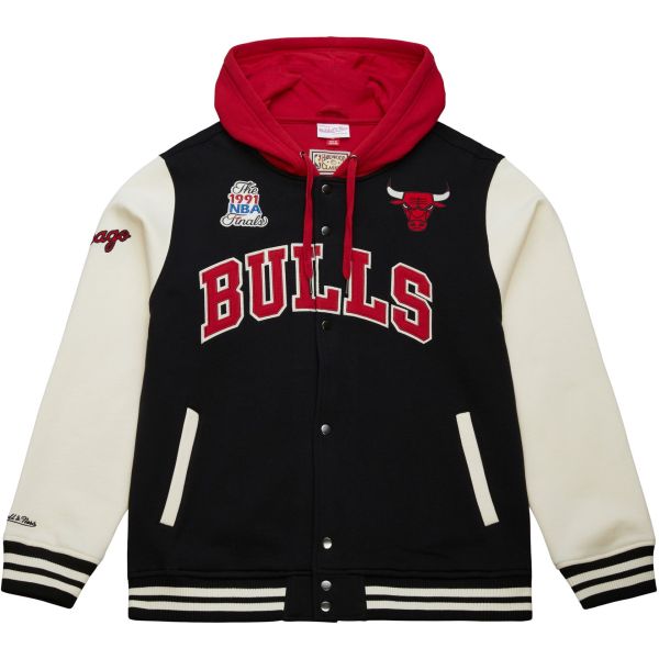 M&N Midweight Hooded Fleece Jacket - Chicago Bulls