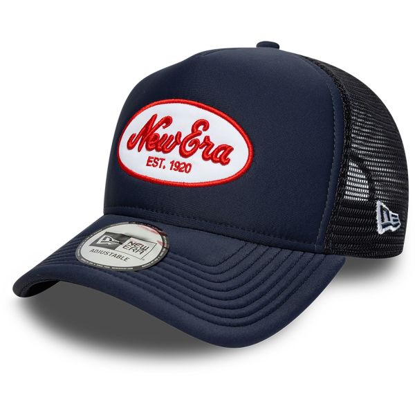 New Era A-Frame Mesh Trucker Cap - FOAM Brand Patch navy