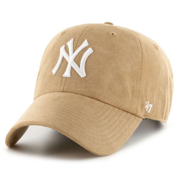 47 Brand Strapback Cap - SUEDE New York Yankees khaki