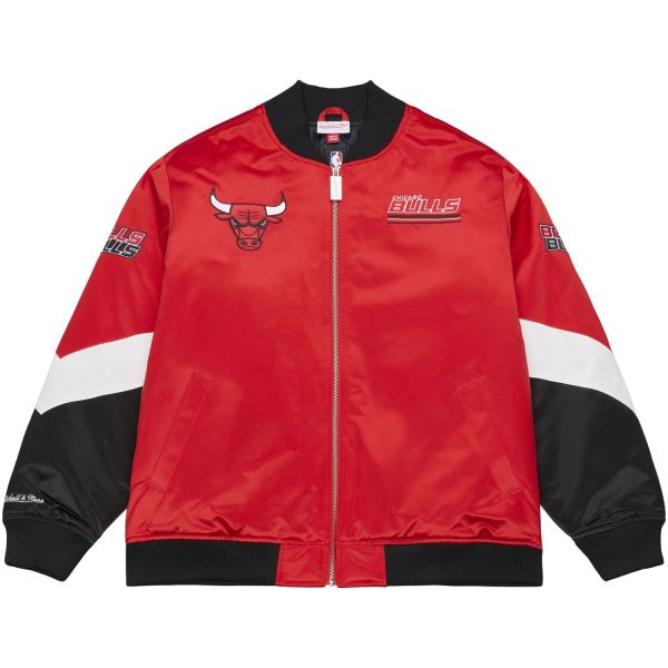 M&N Midweight Satin Bomber Veste - Chicago Bulls