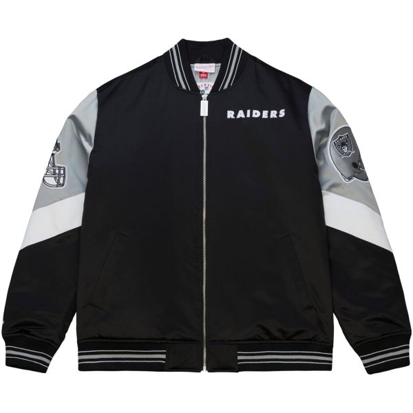 M&N Heavyweight Satin Veste NFL Oakland Raiders