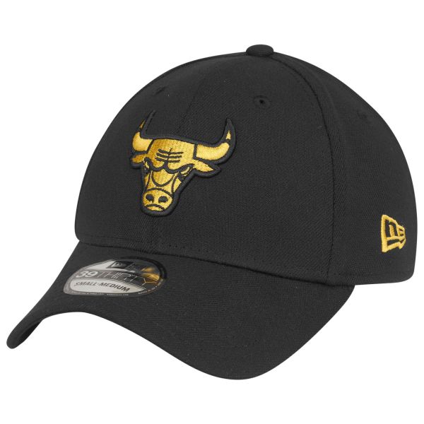 New Era 39Thirty Stretch Cap - Chicago Bulls noir / gold