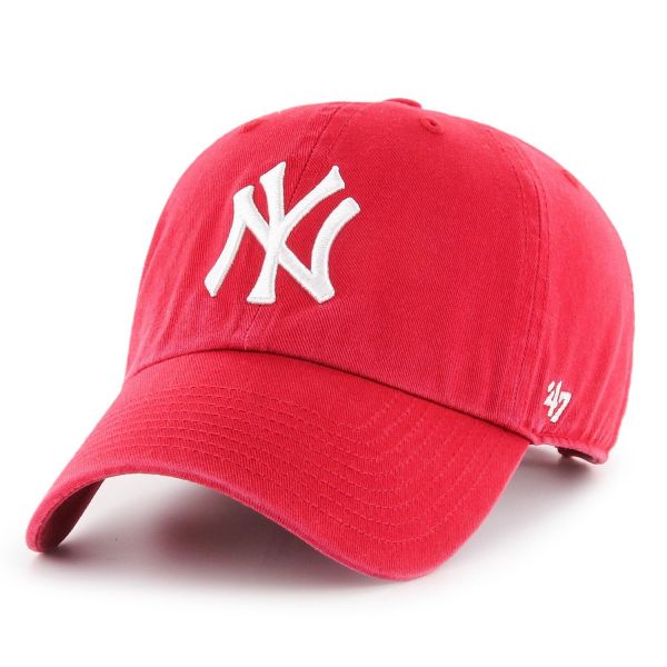 47 Brand Relaxed Fit Cap - CLEAN UP New York Yankees rouge