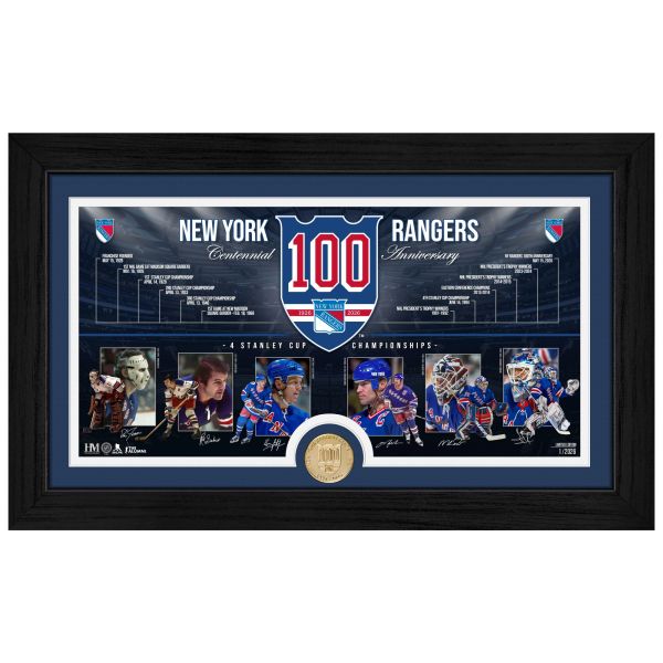 New York Rangers 100th Anniversary Bronze Coin Photo Mint