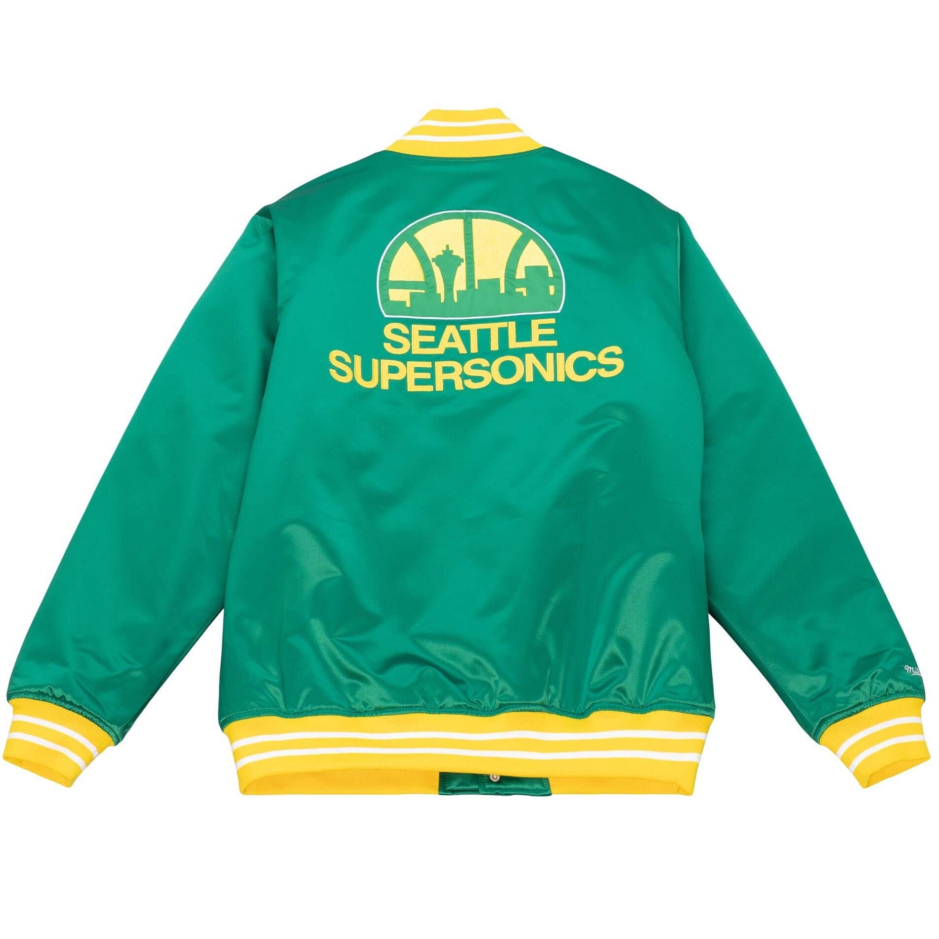 M&N Heavyweight Satin Varsity Jacket - Seattle SuperSonics | Jackets ...
