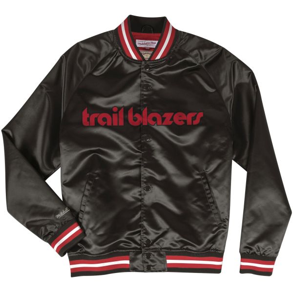 M&N Lightweight Satin Jacket - Portland Trail Blazers