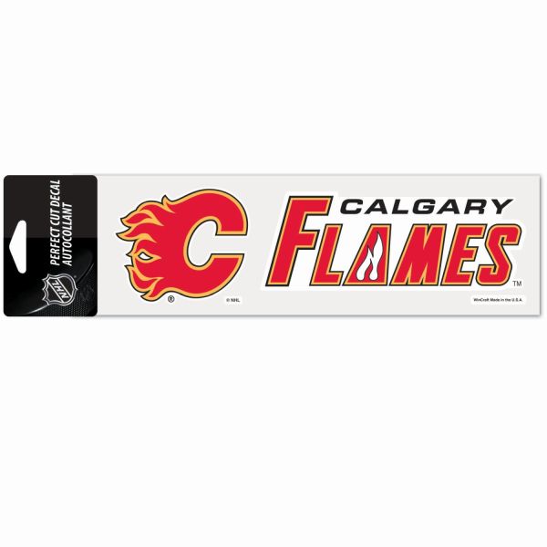 NHL Perfect Cut Aufkleber 8x25cm Calgary Flames