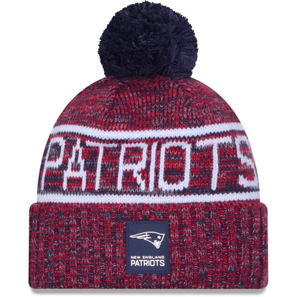 New Era Pompon Bonnet D'Hiver SIDELINE New England Patriots