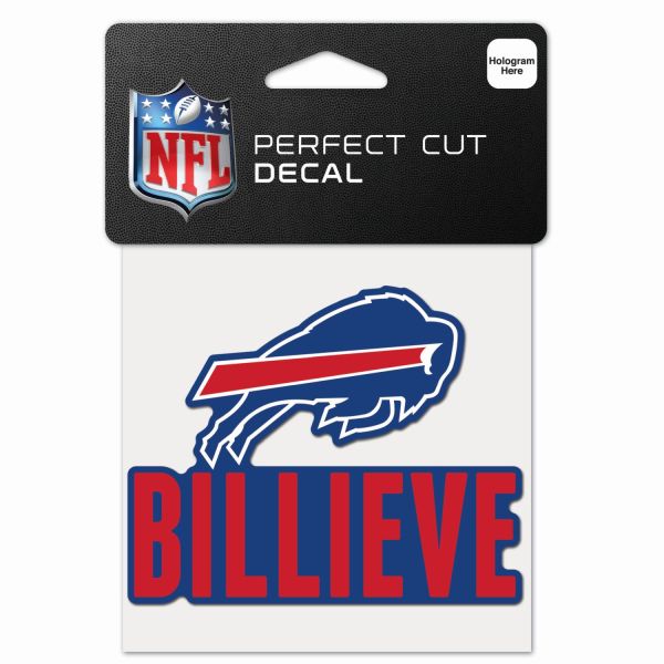 NFL Perfect Cut 10x10cm Decal Buffalo Bills SLOGAN
