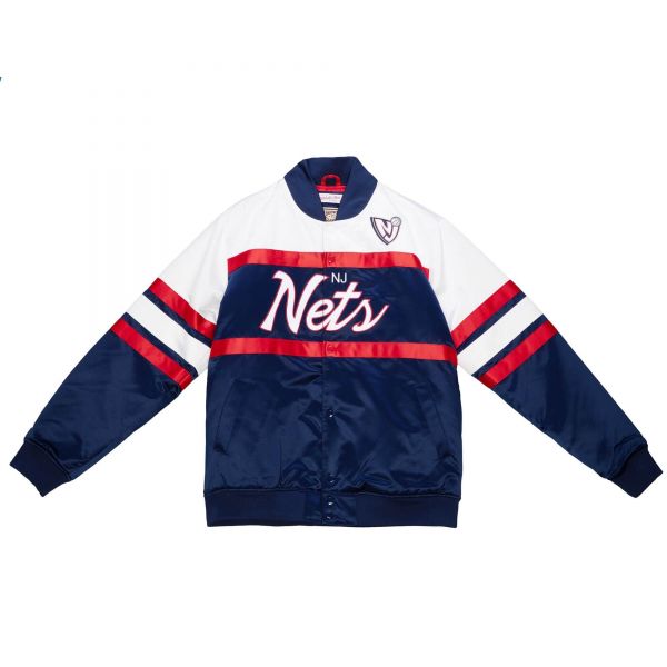 M&N Heavyweight Satin Veste - SCRIPT New Jersey Nets