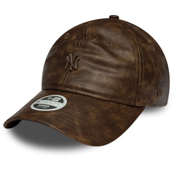 New Era 9Forty Damen Cap - KUNSTLEDER NY Yankees braun
