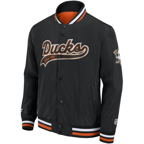 Anaheim Ducks NHL SATEEN College Jacket