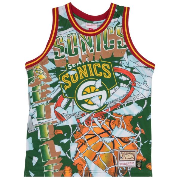 M&N Big Face 6.0 Fashion Tank Top Jersey Seattle SuperSonics