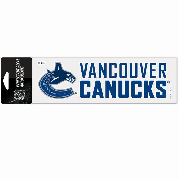 NHL Perfect Cut Aufkleber 8x25cm Vancouver Canucks