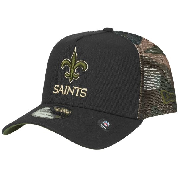 New Era Snapback Trucker Cap - New Orleans Saints wood camo