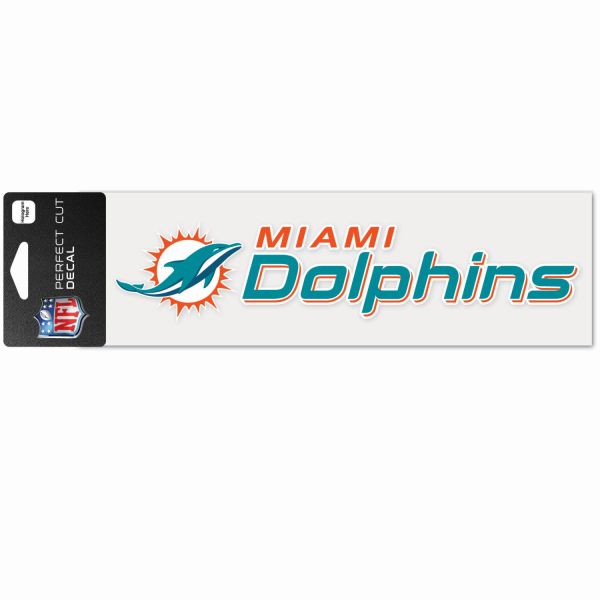 NFL Perfect Cut Aufkleber 8x25cm Miami Dolphins