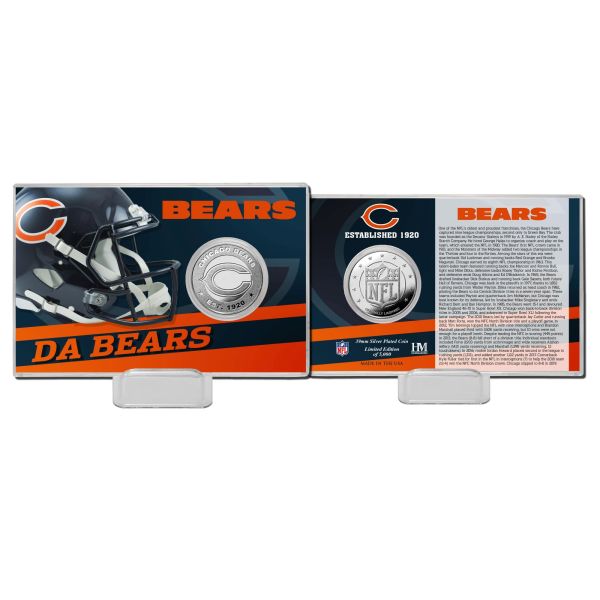 NFL Team History Silver Coin Card - Chicago Bears