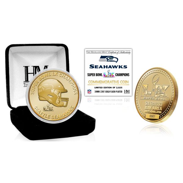 Seattle Seahawks Super Bowl XL Champions Coin dore