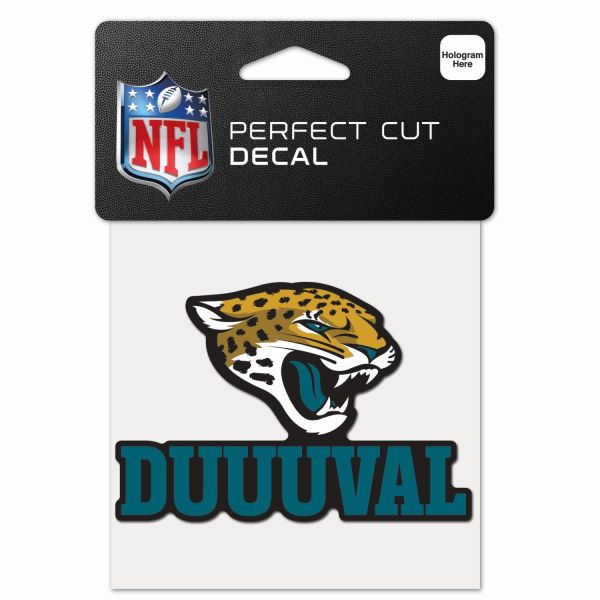 NFL Perfect Cut 10x10cm Decal Jacksonville Jaguars SLOGAN