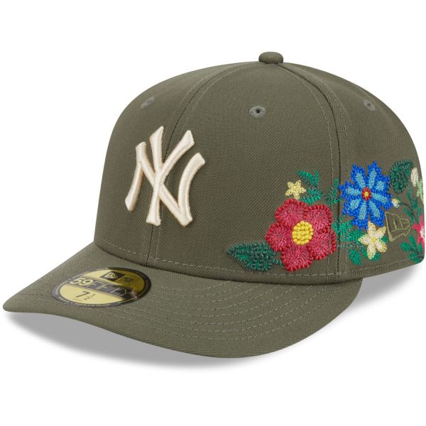 New Era 59Fifty Cap - FLORAL New York Yankees oliv