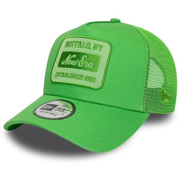New Era A-Frame Mesh Trucker Cap - TONAL PATCH open green