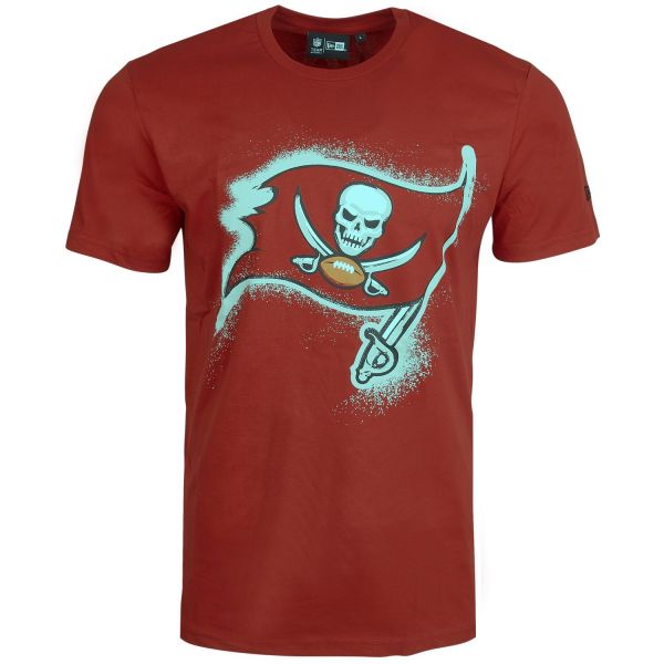 New Era NFL Shirt - SPRAY Tampa Bay Buccaneers rouge