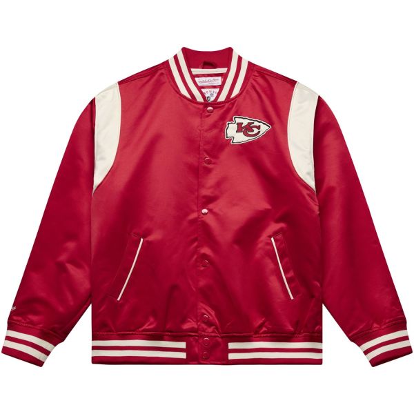M&N Lightweight Satin Varsity Jacke Kansas City Chiefs