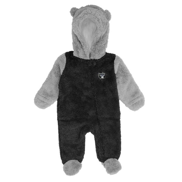 NFL Teddy Fleece Baby Overall - Las Vegas Raiders