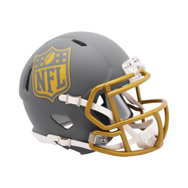 Riddell Speed Mini Football Helm - SLATE NFL Shield Logo
