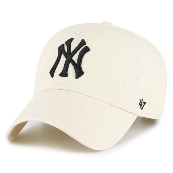 47 Brand Strapback Cap - CLEAN UP New York Yankees natural