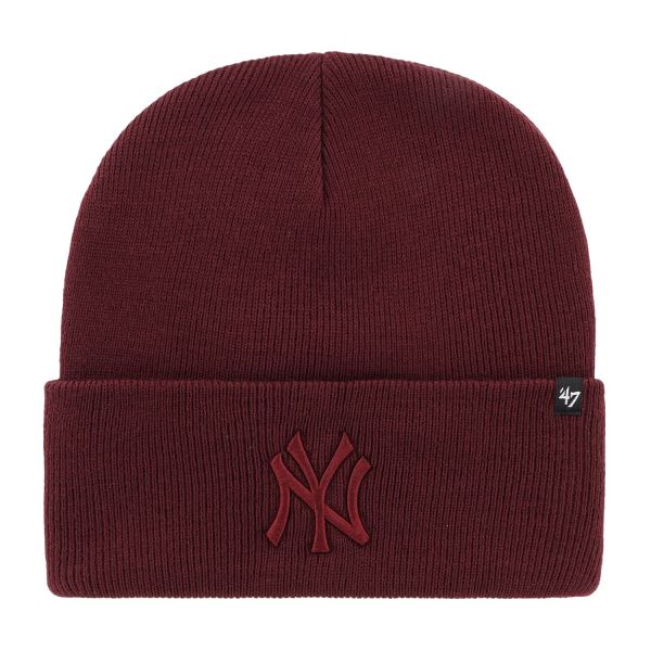 47 Brand Knit Beanie - HAYMAKER New York Yankees maroon