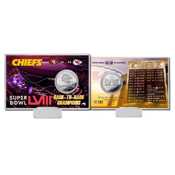 Kansas City Chiefs Super Bowl LVIII Champions Gold Coin Card
