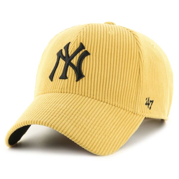 47 Brand Adjustable Thick Cord Cap New York Yankees maize