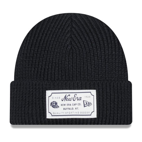 New Era Strick Wintermütze Short Cuff Beanie - PATCH navy