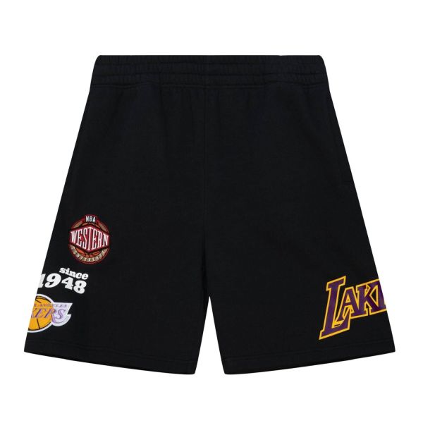 M&N NBA Fleece Shorts - TEAM ORIGINS Los Angeles Lakers