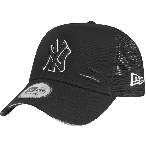 New Era Mesh Trucker Cap DISTRESSED New York Yankees noir