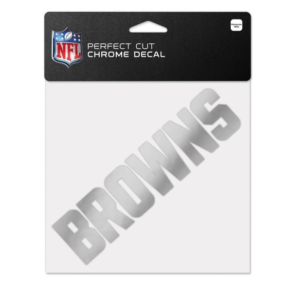 NFL Decal Sticker 15x15cm - CHROME Cleveland Browns