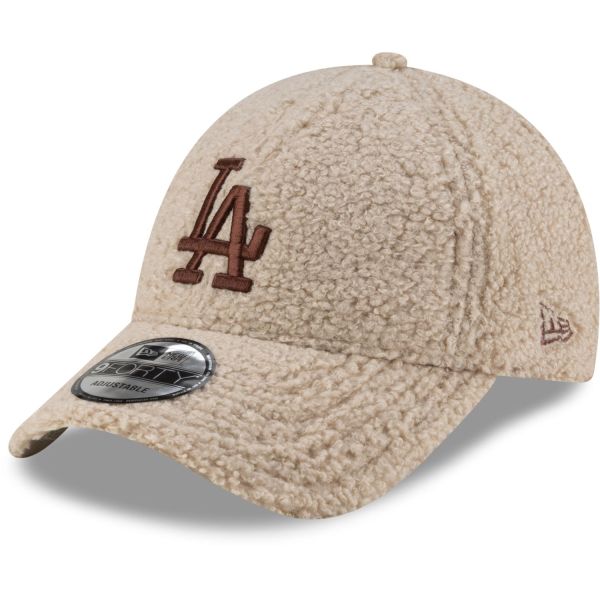 New Era 9Forty Strapback Sherpa Cap - BORG LA Dodgers beige