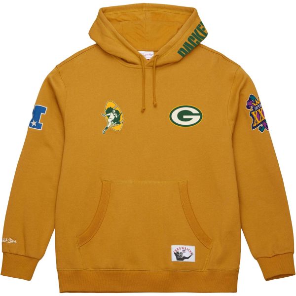 Mitchell & Ness Fleece Hoody DUSTED Green Bay Packers