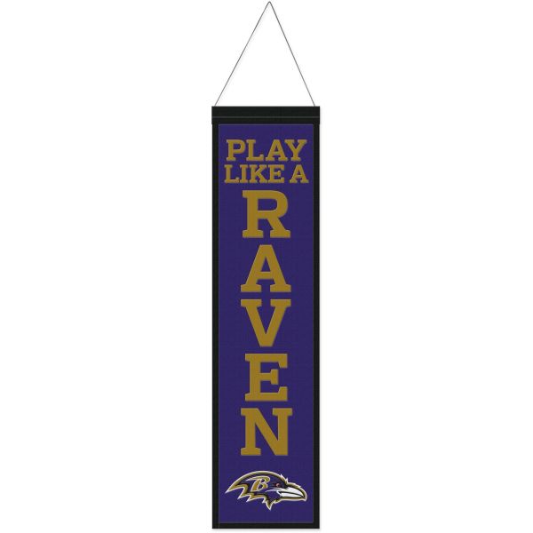 Baltimore Ravens SLOGAN NFL Wool Banner 80x20cm