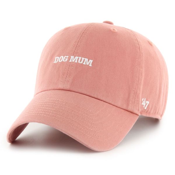 47 Brand Adjustable CLEAN UP Cap - SLOGAN Dog Mum rosa
