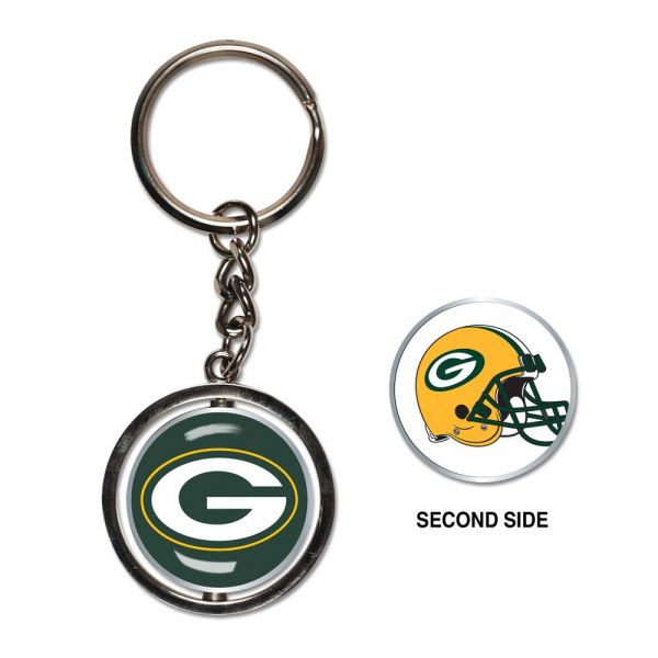 Wincraft SPINNER Key Ring Chain - NFL Green Bay Packers