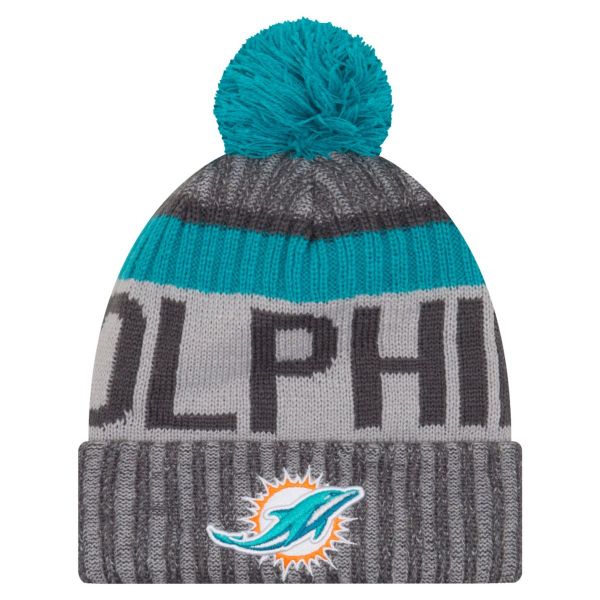 New Era NFL SIDELINE 2017 Bobble Beanie - Miami Dolphins