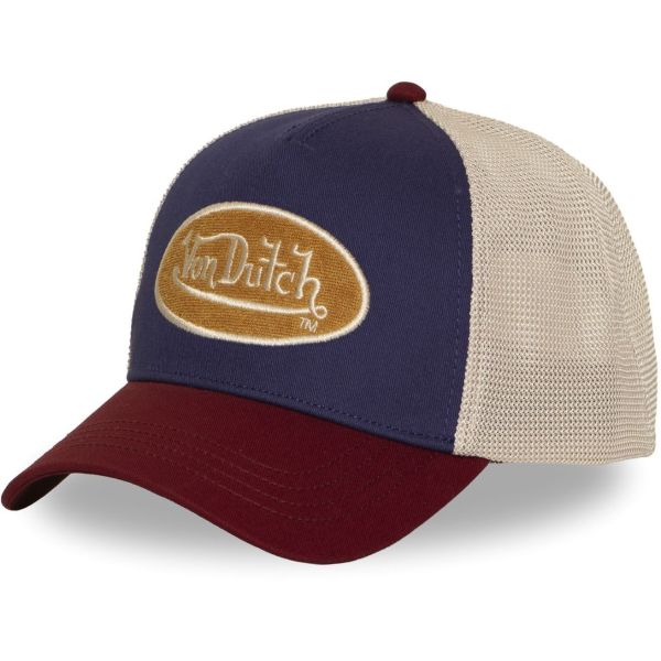 Von Dutch Trucker Mesh Snapback Cap - TERRY PATCH navy