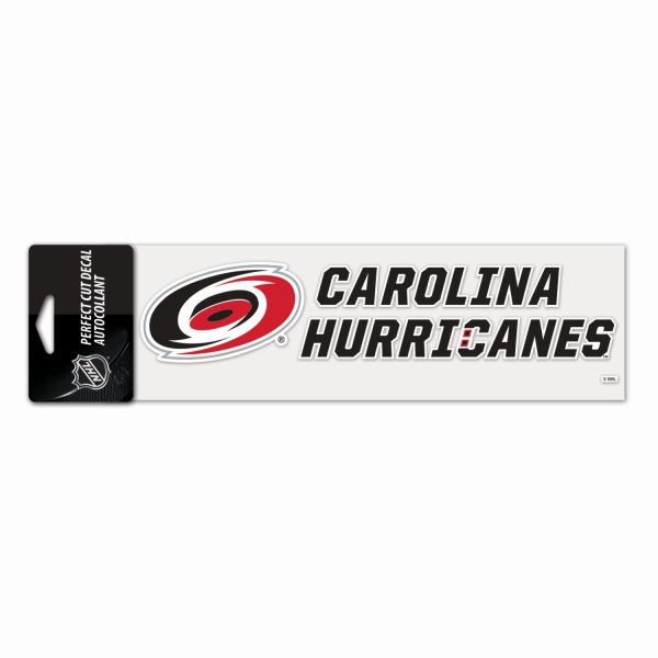 NHL Perfect Cut Autocollant 8x25cm Carolina Hurricanes