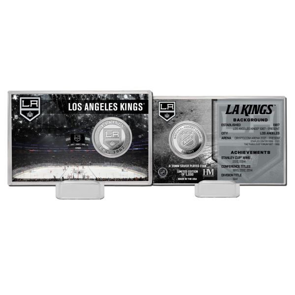 NHL Team History Silver Coin Card - Los Angeles Kings